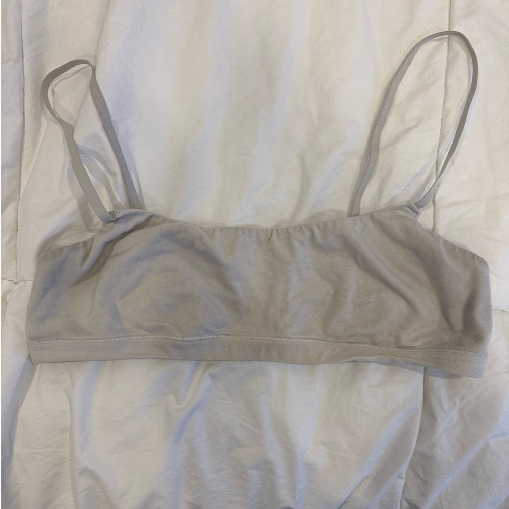 Skims Cotton Scoop Bralette Bone